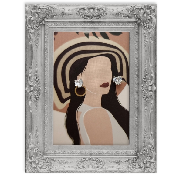 Jewelry - Jeweled Heart Studs